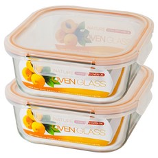 발룬피니 내열강화유리 정사각 밀폐용기, 2개, 180ml 주방용품/밀폐저장/도시락 반품 최저가 4,360원