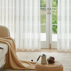 뷰하우스 리프 쉬폰 사계절 커튼 아일렛타입 2p 홈인테리어/FW 침구샵 반품 최저가 22,970원