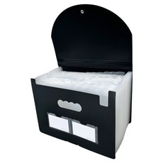 포켓마스터 A4 아코디언 파일 손잡이 서류 보관 정리함 속지 25칸 6줄, 투명, 1개 문구/오피스/바인더/파일 반품 최저가 8,060원