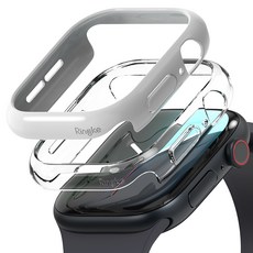 링케 애플워치 슬림 케이스 2p 세트, 클리어, 라이트 그레이, 1세트 헬스_건강식품/헬스/요가용품 반품 최저가 8,170원