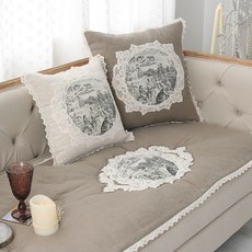 앤코튼 루이스 뜨왈 린넨 레이스 쇼파패드 3인용 홈인테리어/소파패드/커버 반품 최저가 79,140원