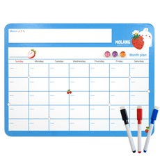 몰랑 다용도 자석 메모 보드 먼슬리플랜 가로형 + 자석 보드펜 3종 세트 완구/취미/학습완구/교구 반품 최저가 10,180원
