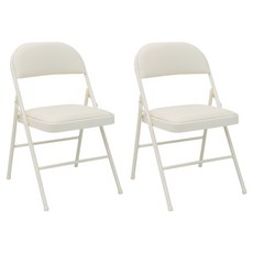 VICFUS 오브 다용도 폴딩 쿠션 접이식 의자, 크림, 2개 홈인테리어/싱글하우스 반품 최저가 47,100원