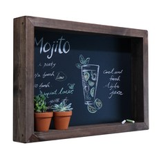 껀스 통원목 선반형 벽결이 인테리어 칠판 자단 + 12색 크레욜라 분필세트, 소나무원목 문구/오피스/보드/칠판/광고 반품 최저가 42,750원