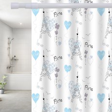 썬데코 패브릭 방수 샤워커튼 에펠탑 + 커튼링 12p + 샤워봉 6호, 1세트 생활용품/목욕/샤워용품 반품 최저가 20,020원