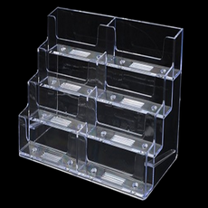 브랜디온 깔끔한 명함꽂이 투명 4단 8칸, 1개 문구/오피스/사무용품 전문관 반품 최저가 6,680원