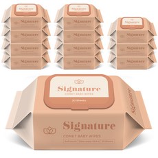 코멧 저자극 시그니처 아기물티슈 엠보싱 휴대용 캡형 더마테스트 인증, 55g, 20매, 12개 생활용품/화장지/물티슈 반품 최저가 6,850원