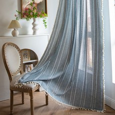 지앤와이 컨트리 미니펀칭 태슬 커튼 아일렛형 홈인테리어/FW 침구샵 반품 최저가 34,430원