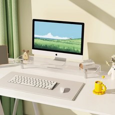 심플 아크릴 모니터 받침대 미디엄 MW0009, 투명 문구/오피스/사무용품 전문관 반품 최저가 18,690원