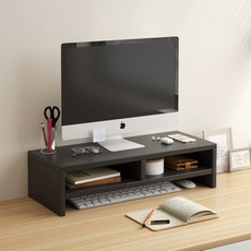 심플 수납 모니터 받침대 2단 MW0008, 블랙 문구/오피스/사무용품 전문관 반품 최저가 15,640원