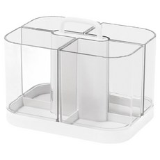 드레이클 다용도 4칸 사무용품 꽂이 15.5 x 11.5 x 16.8 cm, 화이트, 1개 문구/오피스/사무용품 전문관 반품 최저가 5,510원