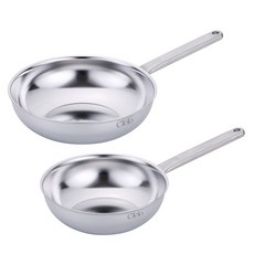 리빙아트 씨엘로 무연마제 통5중 스테인레스 팬 D세트 2개, 1세트, 궁중팬 24cm + 궁중팬 28cm 주방용품/냄비/프라이팬 반품 최저가 86,100원