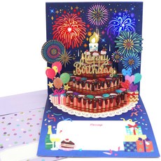 마음담아 LED 입체 팝업 3D 생일 축하 멜로디 카드 + 봉투 세트, 초코 케이크, 1세트 문구/오피스/카드/엽서/봉투 반품 최저가 13,300원