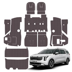 오토가드 퀼팅 가죽 풀커버 트렁크 매트, 4세대 카니발 7인승 아웃도어 2020년 7월~현재 F/L 공용 (하이브리드/트렁크 스피커 유), 토프 자동차용품/인테리어 반품 최저가 96,520원