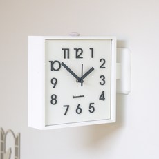 네오 원목 무소음 양면시계, 화이트 홈인테리어/싱글하우스 반품 최저가 67,140원