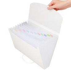 하늬통상 깔끔핏 아코디언 파일 13칸 정리함, 화이트, 1개 문구/오피스/학용품/수업준비 반품 최저가 10,500원