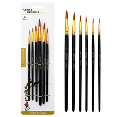 올이즈유 준비물 둥근 그림붓 블랙 6종 세트, 1세트, 1호, 3호, 5호, 7호, 9호, 11호 문구/오피스/미술/화방용품 반품 최저가 4,710원