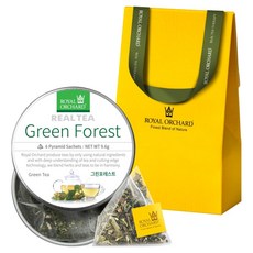 로얄오차드 그린포레스트 실버틴 싱글팩 차 티백 + 기프트박스 선물세트, 티백 6p + 기프트박스, 1세트 식품/사과식초/땅콩버터 외 반품 최저가 8,850원