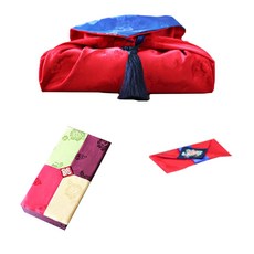 팔복상회 전통공예품 현금 예단 세트 청홍 신부 예단 4색함 + 예단보 홍색, 혼합색상, 1개 문구/오피스/카드/엽서/봉투 반품 최저가 14,250원