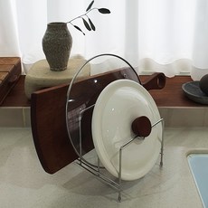 몽뭉 스텐304 뚜껑 꽂이 도마 정리대 + 물받이 세트, 1세트 주방용품/주방정리소품 반품 최저가 6,970원