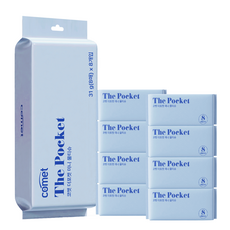 코멧 더 포켓 미니 물티슈, 8세트, 8매, 50g 생활용품/화장지/물티슈 반품 최저가 2,990원