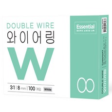 카피어랜드 에센셜 3:1 와이어링 100개입, 화이트, 1개, 8mm 문구/오피스/학용품/수업준비 반품 최저가 6,700원