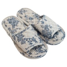 마메종 프렌치 퀼팅 플라워 룸슈즈 거실 면 실내화, 블루, 1개 홈인테리어/카페트/쿠션 반품 최저가 5,860원