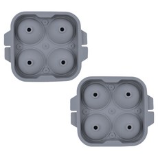 키친유 실리콘 4구 빅 아이스볼 뚜껑포함 얼음트레이, 2개, 그레이 주방용품/특수저장용기 반품 최저가 9,490원