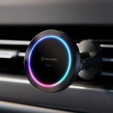 신지모루 LED 8색 앰비언트 맥세이프 차량용 고속 무선충전 거치대, 블랙, M-Circle 자동차용품/차량용 전자기기 반품 최저가 17,630원