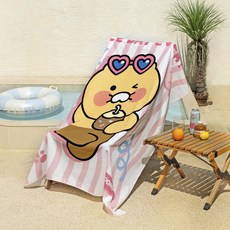 춘식이 비치 타월 130 x 150 cm 휴식, 핑크, 1개 홈인테리어/수건/타월 반품 최저가 13,600원