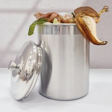 hillo 이지 올 스텐 버킷 음식물 쓰레기통 2.7L, 실버, 1개 주방용품/음식물쓰레기통 반품 최저가 15,260원