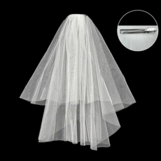 메리벨르 소품 웨딩베일 2단 레이어 집게핀타입, 화이트, 1개 완구/취미/역할놀이 반품 최저가 3,540원