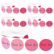 로마브릭 감성 컬러 감사 스티커 포장 롤스티커 2.5cm x 500p, 핑크, 5개 문구/오피스/데코/포장용품 반품 최저가 9,300원
