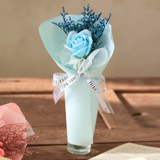 센트바스켓 시들지않는 생화 프리저브드 미스티블루 비누꽃 한송이 꽃다발, 스카이 홈인테리어/원예/가드닝 반품 최저가 5,310원