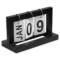 모던앳 우드 탁상 만년 달력, 블랙, 1개 문구/오피스/다이어리/플래너 반품 최저가 6,760원