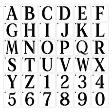 세컨드베스트 알파벳 숫자 페인팅 스텐실도안 3인치, 36개 홈인테리어/공구/철물/DIY 반품 최저가 7,990원