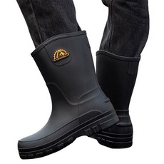 엘쏘 남성용 미들 레인부츠 컬러아웃솔 논슬립 중장화 낚시 작업화, 블랙, 255 스포츠/레저/낚시 반품 최저가 9,040원