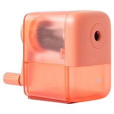 델리 투명 예쁜 휴대 앤 거치 미니 수동 회전식 점보 연필깎이, 오렌지, 1개 문구/오피스/필기류 반품 최저가 5,230원