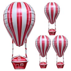 파티클럽 열기구 호일 풍선, 스트라이프 레드, 4개 문구/오피스/파티/이벤트 반품 최저가 5,940원