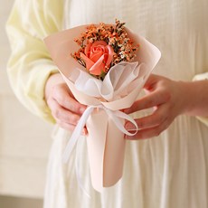 센트바스켓 비누 장미꽃 시네신스 생화 프리저브드 한송이 꽃다발, 코랄 홈인테리어/원예/가드닝 반품 최저가 4,540원