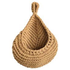 벽걸이 면로프 라탄 바구니, 브라운, 1개 홈인테리어/수납/정리 반품 최저가 7,180원