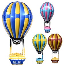 파티클럽 열기구 엑센트 호일 풍선 4종 세트, 블루, 그린, 라이트블루, 브라운, 1세트 출산/유아동/출산준비물/선물 반품 최저가 5,950원