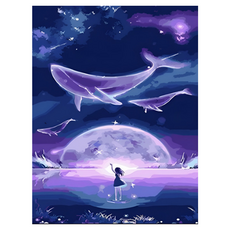 타미나요 느낌있는 DIY 그림그리기 40 x 50 cm, 고래의 꿈, 1개 문구/오피스/미술/화방용품 반품 최저가 9,380원
