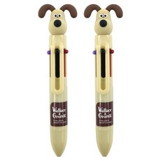 핑크풋 W & G 피규어 미니 6색볼펜 0.5mm, 그로밋, 2개 문구/오피스/학용품/수업준비 반품 최저가 4,780원