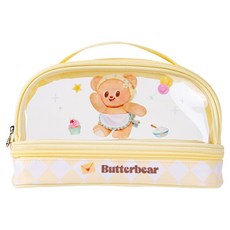 델리 버터베어 투명 2단 손잡이 필통, 옐로우, 1개 문구/오피스/학용품/수업준비 반품 최저가 16,020원