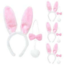 리빙다 뉴 토끼 머리띠 세트, 핑크 + 화이트, 4세트 완구/취미/역할놀이 반품 최저가 9,600원