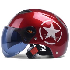 예마 하프 고글 바이크 헬멧, 레드 자동차용품/오토바이용품 반품 최저가 44,060원