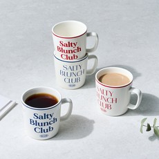 모던하우스 ON 솔티브런치 머그컵 200ml 4종 세트, 혼합색상, 1세트 주방용품/컵/텀블러/와인용품 반품 최저가 12,400원