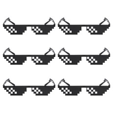 미미파티 인싸 행사 축제 체육대회 단체 파티 선글라스 안경 세트, 픽셀 블랙, 1세트 문구/오피스/파티/이벤트 반품 최저가 4,020원