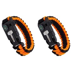 벅703 고강도 파라코드 생존팔찌, 오렌지블랙, 2개 스포츠/레저/등산/아웃도어 반품 최저가 4,250원